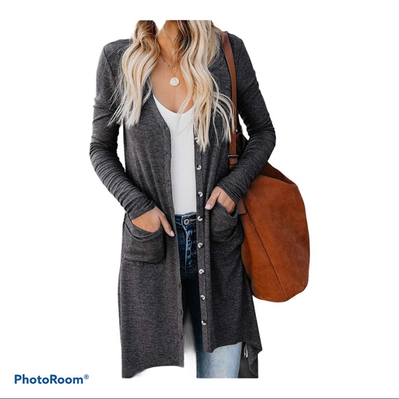 Cardigans for Women Open Front Long Knited - Picture 2 of 4